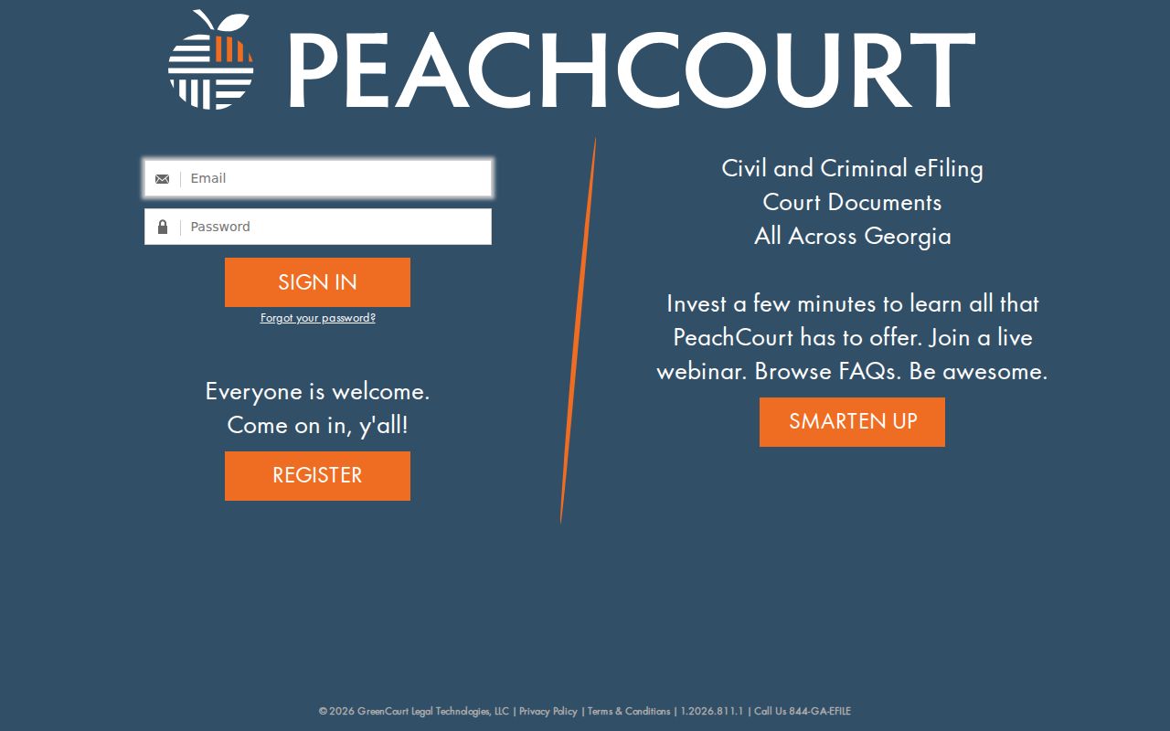 Ware County civil docket search through PeachCourt