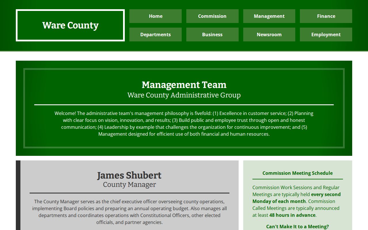 Ware County court records and management custody