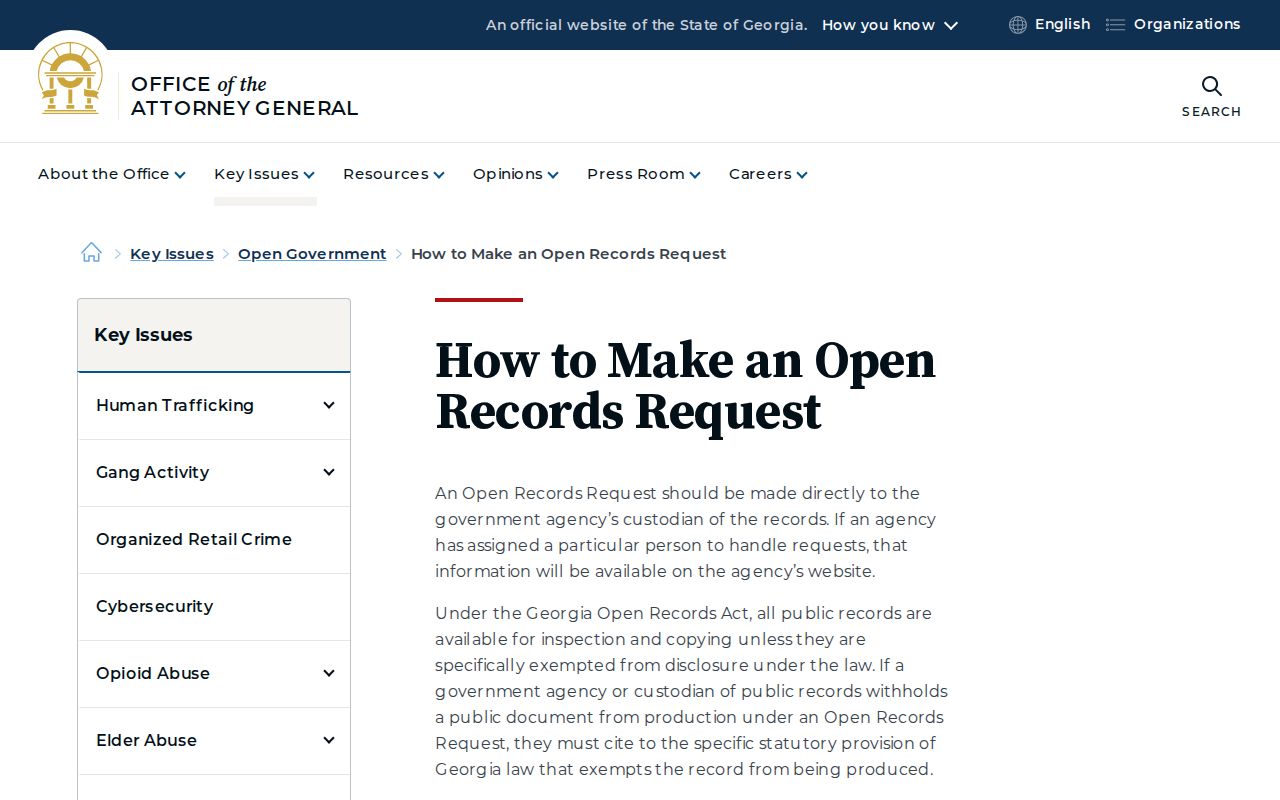 Ware County court records under Georgia open-records guidance